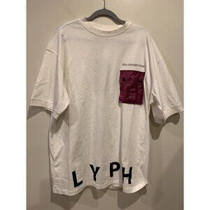 Urban Outfitters Men's LYpH Ribble Logo Tee T-shirt White Purple Size XL NWT